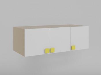 Антресоль на шкаф 3-х створчатый Клаксон без машинок (Белый/корпус Клен) в Ужуре - uzhur.mebel54.com | фото