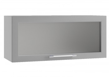Барселона ШВГС 800 Шкаф верхний горизонтальный со стеклом (Голубой тик/корпус Венге) в Ужуре - uzhur.mebel54.com | фото