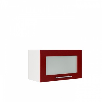 Бруклин ШВГС 600 Шкаф верхний горизонтальный со стеклом (Бетон белый/корпус Белый) в Ужуре - uzhur.mebel54.com | фото