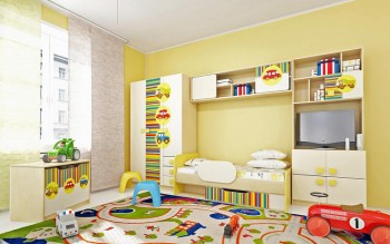 Детская комната Клаксон (Бежевый/корпус Клен) в Ужуре - uzhur.mebel54.com | фото