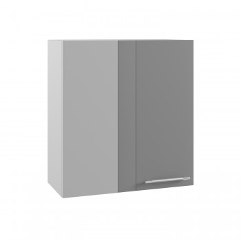 Гарда ПУ 650 шкаф верхний угловой (Белый Эмалит/корпус Серый) в Ужуре - uzhur.mebel54.com | фото