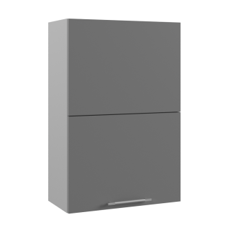 Гарда ВПГПМ 600 шкаф верхний высокий Blum Aventos (Белый Эмалит/корпус Серый) в Ужуре - uzhur.mebel54.com | фото