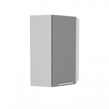 Гарда ВПУ 550 шкаф верхний угловой высокий (Белый Эмалит/корпус Серый) в Ужуре - uzhur.mebel54.com | фото