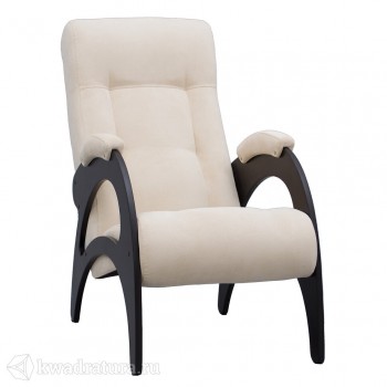 Кресло для отдыха Неаполь Модель 9 без лозы (Венге-эмаль/Ткань Ваниль Verona Vanilla) в Ужуре - uzhur.mebel54.com | фото
