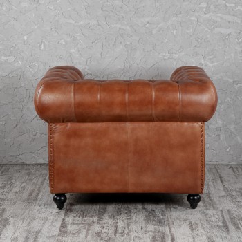 Кресло кожаное Лофт Честер (кожа) в Ужуре - uzhur.mebel54.com | фото