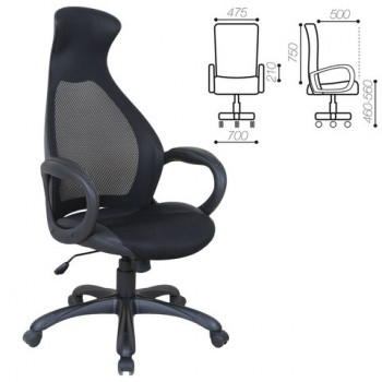 Кресло офисное BRABIX Genesis EX-517 (черное) в Ужуре - uzhur.mebel54.com | фото