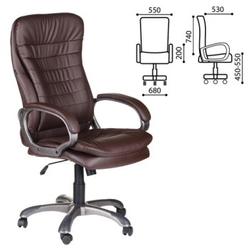 Кресло офисное BRABIX Omega EX-589 (коричневое) в Ужуре - uzhur.mebel54.com | фото
