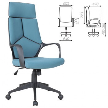 Кресло офисное BRABIX Prime EX-515 (голубая ткань) в Ужуре - uzhur.mebel54.com | фото