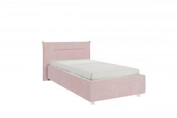 Кровать 0.9 Альба с основанием (Нежно-розовый велюр) в Ужуре - uzhur.mebel54.com | фото