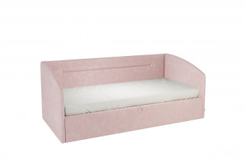 Кровать 0.9 Альба Софа (Нежно-розовый велюр) в Ужуре - uzhur.mebel54.com | фото
