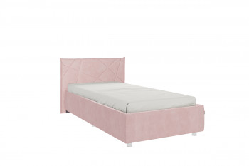 Кровать 0.9 Бест с основанием (Нежно-розовый велюр) в Ужуре - uzhur.mebel54.com | фото