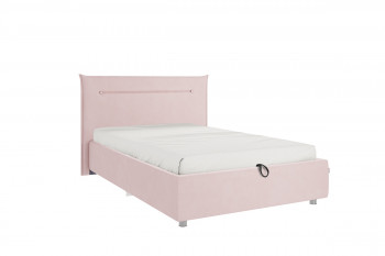 Кровать 1,2 Альба (Нежно-розовый велюр/под-мех) в Ужуре - uzhur.mebel54.com | фото