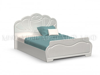 Кровать 1,4м Гармония (Белый/Белый глянец) в Ужуре - uzhur.mebel54.com | фото