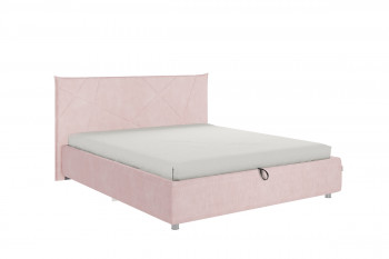 Кровать 1,6 Квест (Нежно-розовый велюр/под-мех) в Ужуре - uzhur.mebel54.com | фото