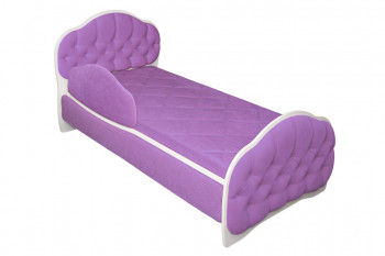 Кровать 160 Гармония 67 Светло-фиолетовый (мягкий бортик) в Ужуре - uzhur.mebel54.com | фото