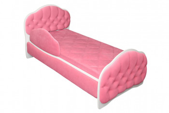 Кровать 160 Гармония 89 Розовый (мягкий бортик) в Ужуре - uzhur.mebel54.com | фото