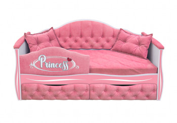 Кровать 160 серии Иллюзия 2 ящика 36 Розовый (мягкий бортик/подушки) в Ужуре - uzhur.mebel54.com | фото