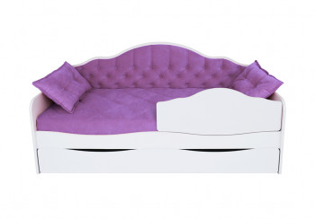 Кровать 170 серии Иллюзия Лайт 1 ящик 32 Фиолетовый (подушки) в Ужуре - uzhur.mebel54.com | фото