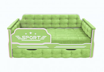 Кровать 170 серии Спорт 1 ящик 81 Фисташка (мягкие боковые накладки) в Ужуре - uzhur.mebel54.com | фото