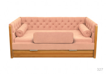 Кровать 180 серии Леди + ящик 15 Бледно-розовый (мягкий бортик/подушка валик) в Ужуре - uzhur.mebel54.com | фото