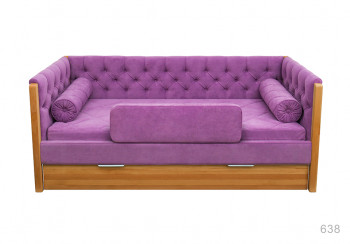 Кровать 180 серии Леди + ящик 32 Фиолетовый (мягкий бортик/подушка валик) в Ужуре - uzhur.mebel54.com | фото
