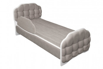 Кровать 190 Атлет Lux 96 Серый (мягкий бортик) в Ужуре - uzhur.mebel54.com | фото