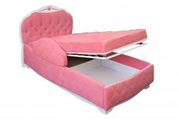 Кровать 190 Гармония Lux 32 Фиолетовый (мягкий бортик) в Ужуре - uzhur.mebel54.com | фото