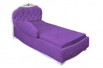 Кровать 190 Гармония Lux 32 Фиолетовый (мягкий бортик) в Ужуре - uzhur.mebel54.com | фото