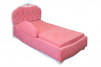 Кровать 190 Гармония Lux 36 Розовый (мягкий бортик) в Ужуре - uzhur.mebel54.com | фото