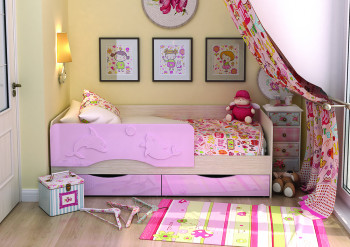 Кровать Алиса КР-812 1,6 Белфорд/Розовый металлик в Ужуре - uzhur.mebel54.com | фото