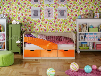 Кровать Бабочки 1,8м (Оранжевый металлик) в Ужуре - uzhur.mebel54.com | фото