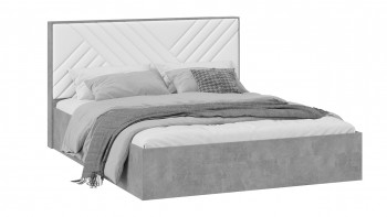Кровать без ПМ «Хилтон» Тип 1 Ателье светлый/Белый в Ужуре - uzhur.mebel54.com | фото