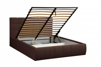 Кровать "Диана" ш. 1600 (Н=1010мм) (жаккард шоколад) в Ужуре - uzhur.mebel54.com | фото