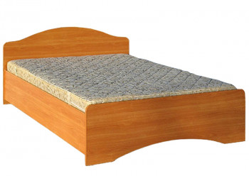 Кровать двойная 1600-1 без матраса (круглые спинки) Вишня Оксфорд в Ужуре - uzhur.mebel54.com | фото