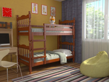 Кровать двухъярусная Соня из массива сосны 800*1890 Сосна в Ужуре - uzhur.mebel54.com | фото