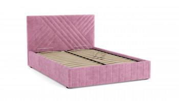 Кровать Гамма ш. 1400 (без основания для хранения) (велюр тенерифе розовый) в Ужуре - uzhur.mebel54.com | фото