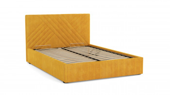 Кровать Гамма ш. 1400 (с основанием для хранения) (велюр тенерифе куркума) в Ужуре - uzhur.mebel54.com | фото