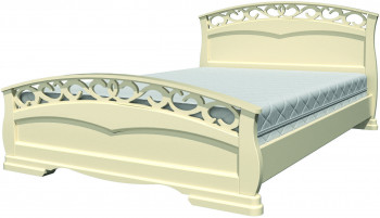 Кровать Грация-1 из массива сосны 1600*2000 Орех в Ужуре - uzhur.mebel54.com | фото