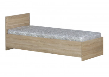 Кровать одинарная 800-2 без матраса (прямые спинки) Дуб Сонома в Ужуре - uzhur.mebel54.com | фото