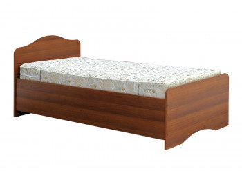 Кровать одинарная 900-1 без матраса (круглые спинки) Орех Таволато в Ужуре - uzhur.mebel54.com | фото