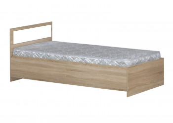 Кровать одинарная 900-2 без матраса (прямые спинки) Дуб Сонома в Ужуре - uzhur.mebel54.com | фото