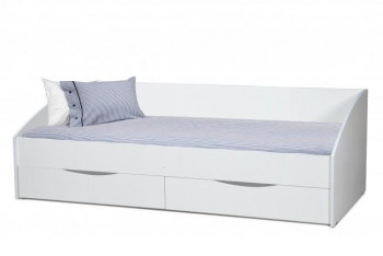 Кровать одинарная "Фея - 3" (симметричная) New/(белый / белый / ДВПО: белый) в Ужуре - uzhur.mebel54.com | фото