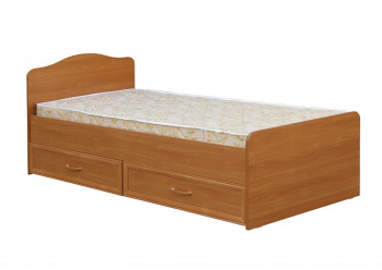 Кровать одинарная с ящиками 800-1 без матраса (круглые спинки) Вишня Оксфорд в Ужуре - uzhur.mebel54.com | фото