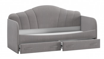 Кровать с мягкой спинкой и ящиками «Сабрина» 900 Светло-серый в Ужуре - uzhur.mebel54.com | фото