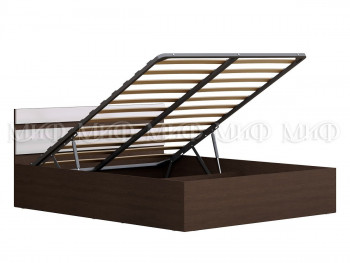 Кровать с подъемным механизмом Нэнси 1,4м (Венге/белый глянец) в Ужуре - uzhur.mebel54.com | фото