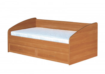 Кровать с ящиками с задней спинкой 900-1 без матраса Вишня Оксфорд в Ужуре - uzhur.mebel54.com | фото