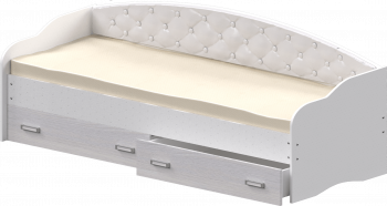 Кровать Софа-7 с мягкой спинкой (800х1900) Белый в Ужуре - uzhur.mebel54.com | фото
