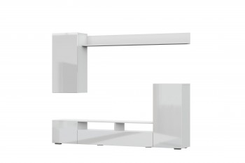 Мебель для гостиной МГС 4 (Белый/Белый глянец) в Ужуре - uzhur.mebel54.com | фото