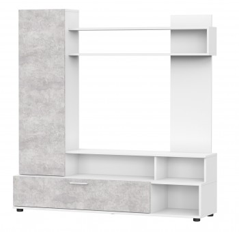 Мебель для гостиной "МГС 9" Белый / Цемент светлый в Ужуре - uzhur.mebel54.com | фото