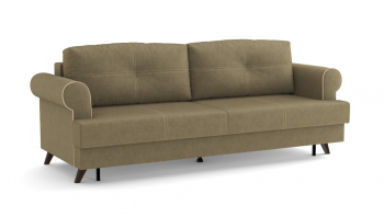 Оливер / диван - кровать 3-х местн. (еврокнижка) (велюр велутто коричневый 23 в Ужуре - uzhur.mebel54.com | фото